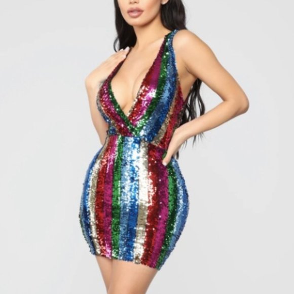 Fashion Nova Dresses & Skirts - Fashion Nova I NWT Diva Babe Sequin Dress Small